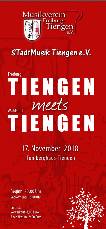 2018 Herbstkonzert Tiengen meets Tiengen Musikverein Freiburg- Tiengen Waldshut Tiengen