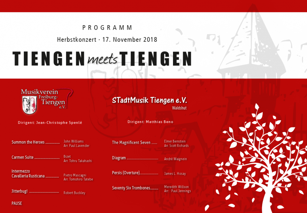 2018 Herbstkonzert Tiengen meets Tiengen Musikverein Freiburg- Tiengen Waldshut Tiengen